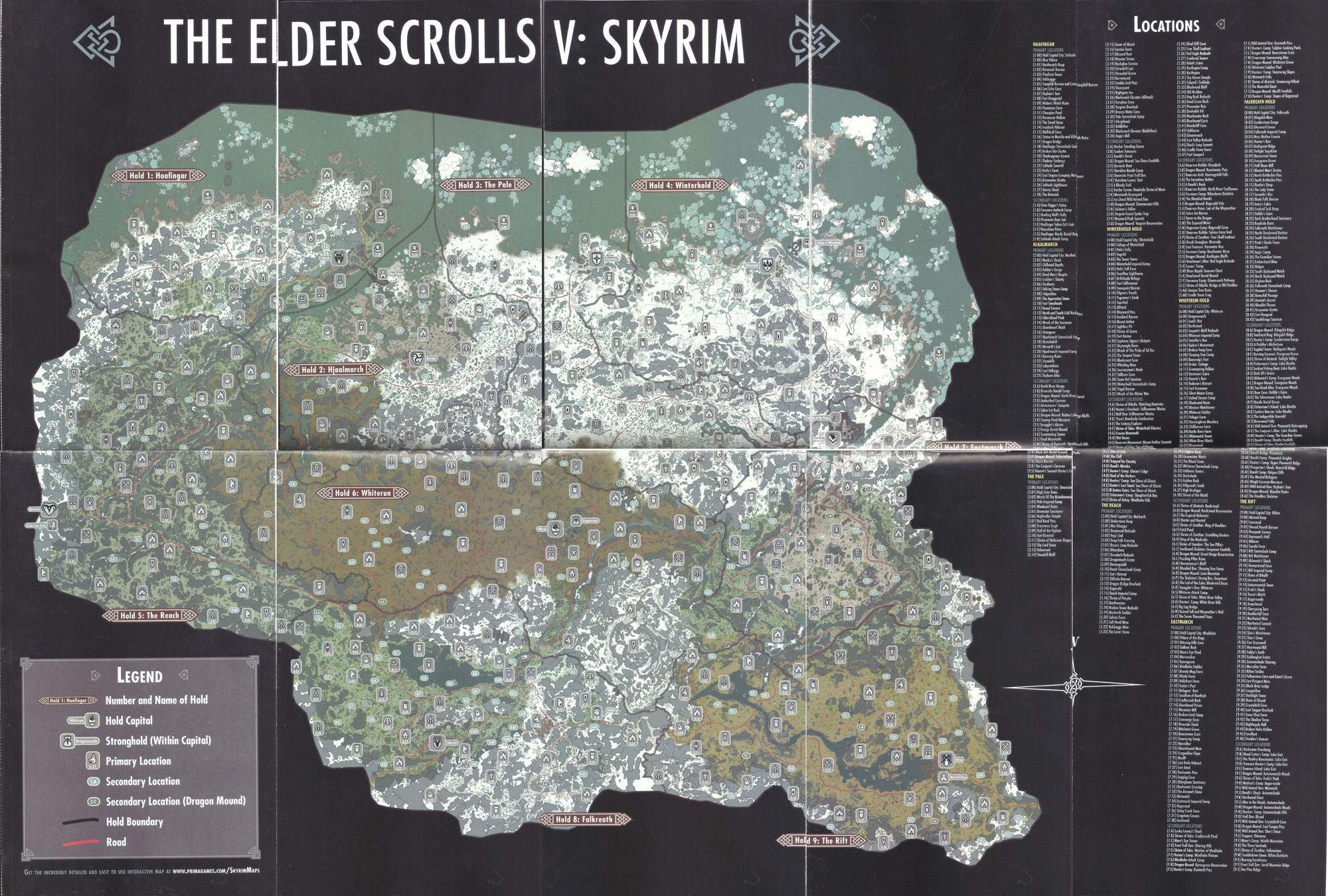 Elder Scrolls Skyrim Map Locations